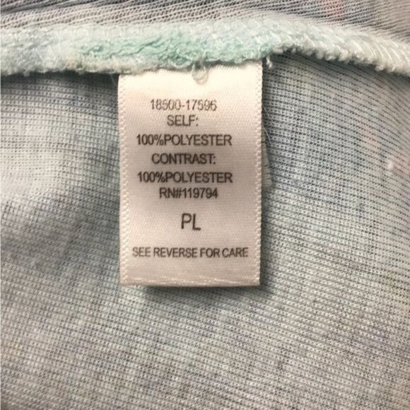 One World Women’s Sleeveless Scoop Neck Asymmetric Tunic, Blue, size PL - Picture 6 of 7